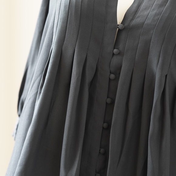 JOIE 3/4 Sleeve Peplum Blouse in Caviar - Size Medium - Picture 2 of 7